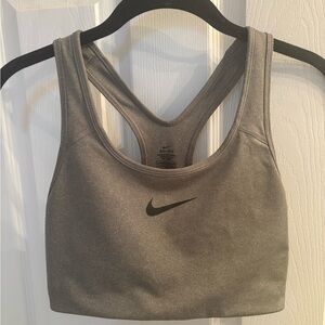 Nike Gray Sports Bra Moisture-Wicking Racerback Size Large